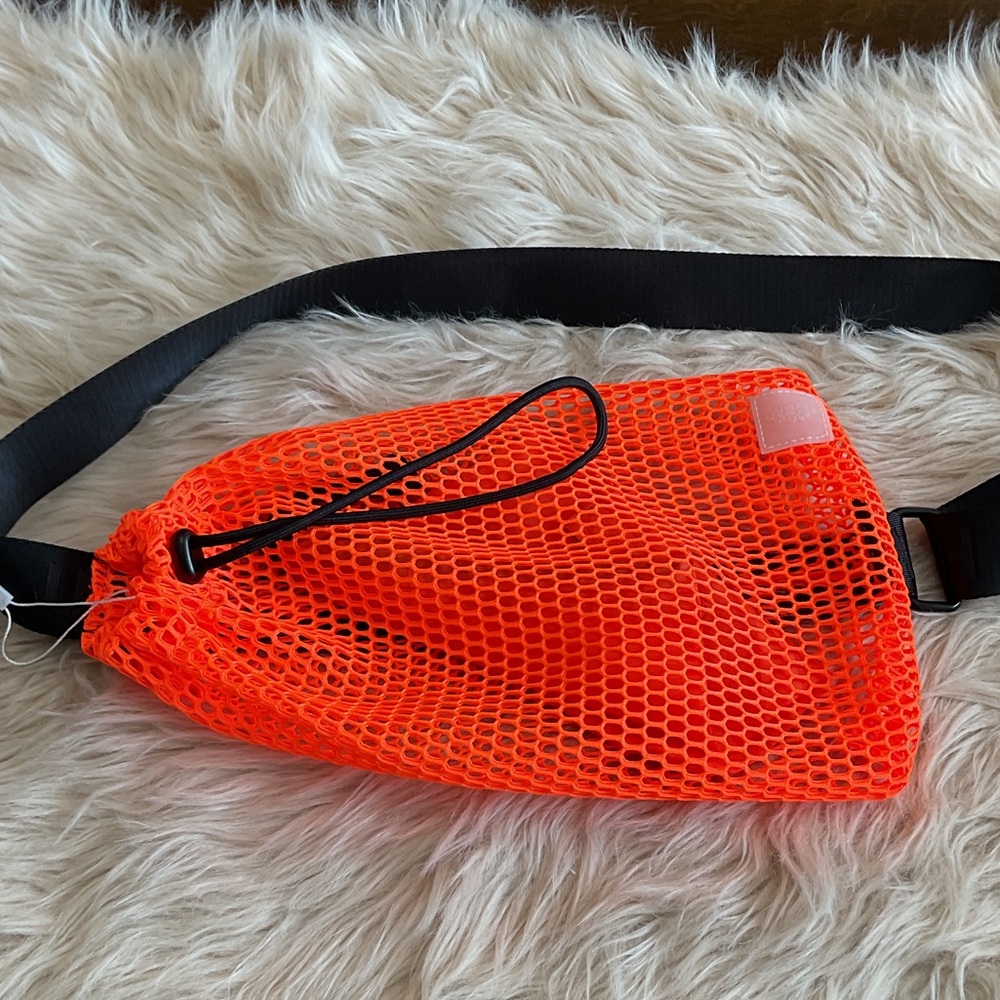 NWOT FP Movement by Free People Neon Orange Mesh Bag